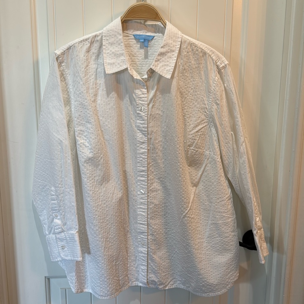 Draper James White collared shirt